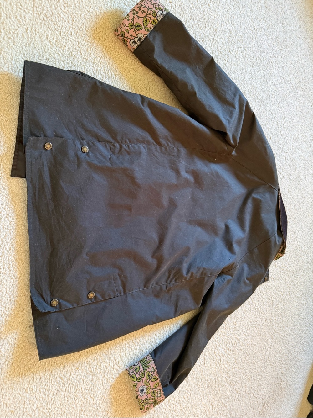 Barbour x William Morris Gallery waxed cotton jacket size 4 - Picture 4 of 4